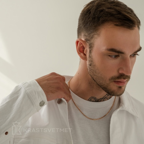 Цепь из красного золота 585, плетение «Якорь»